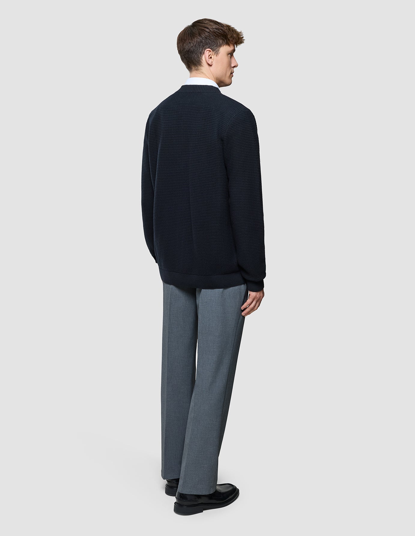 Structured Knit Cardigan Black
